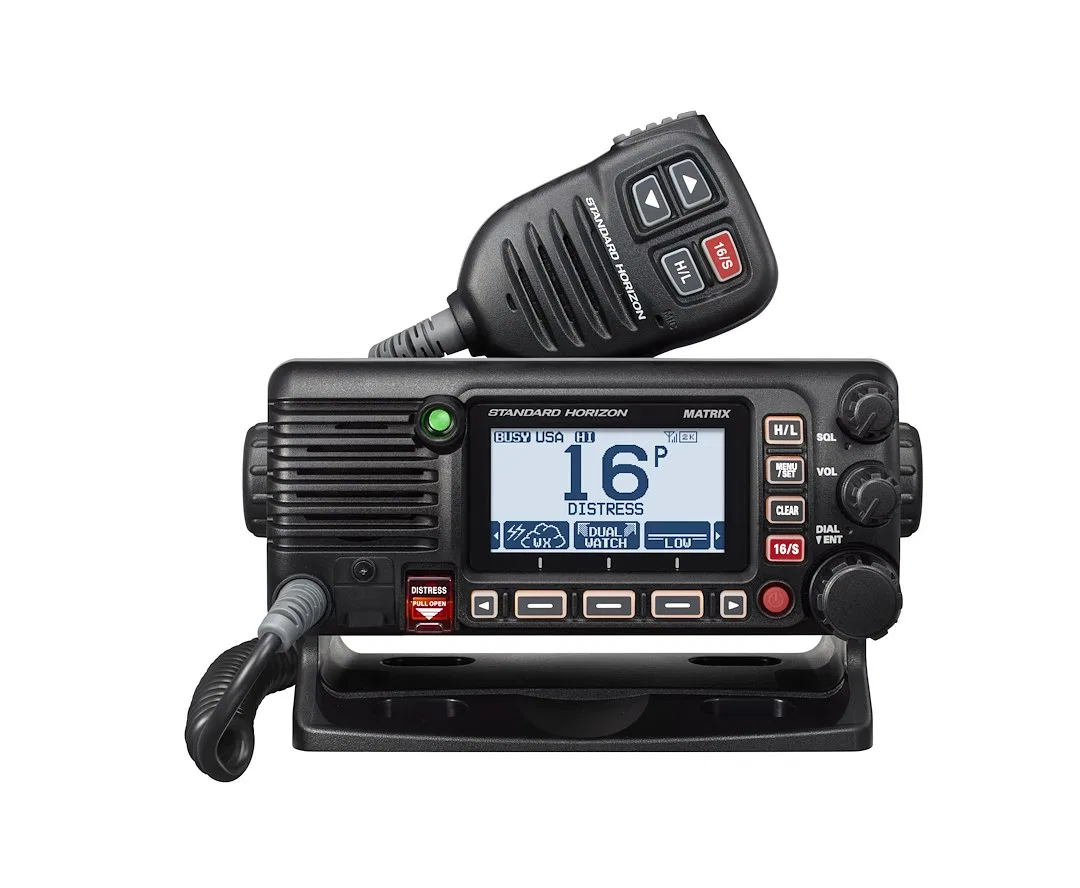GX2410GPS – STANDARD VHF Radio, Fixed Mount United States/ Canadian/ International Channels 30 Watt PA/Loud Hailer NO...